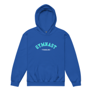 Gymnastics apparel: Youth Varsity 'Gymnast Tumbling' Hoodie - Royal (SKU:4981393_17271)