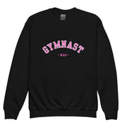 Gymnastics apparel: Youth Varsity Gymnast WAG Sweatshirt - Black (SKU:6021042_16787)