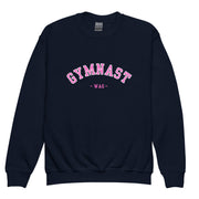 Gymnastics apparel: Youth Varsity Gymnast WAG Sweatshirt - Navy (SKU:6021042_16814)